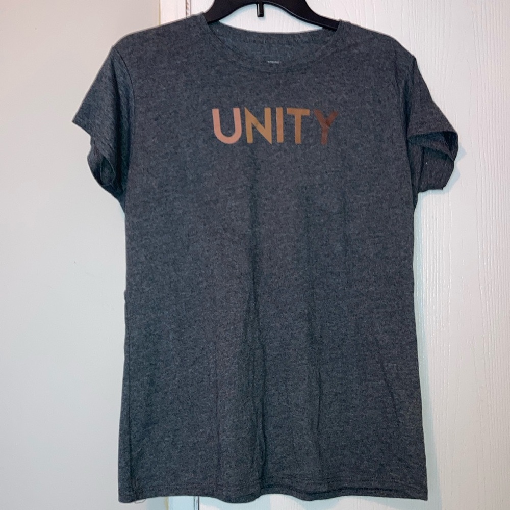 Sonoma “Unity” Crew Gray Neck Short Sleeve Shirt XL Women’s